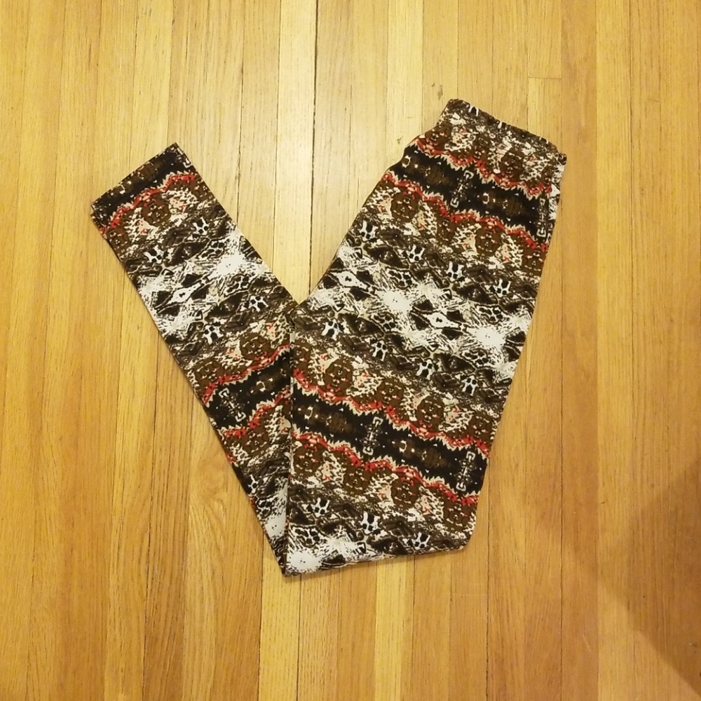 Pattern Fleece Lined Leggings